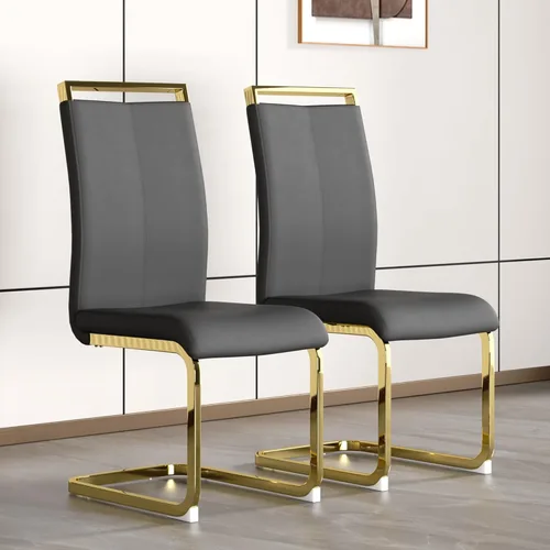 Miniatura 20 de Baysitone Juego de 6 sillas de comedor modernas, sillas laterales de comedor, sillas de cocina con asiento acolchado de piel sintética y respaldo