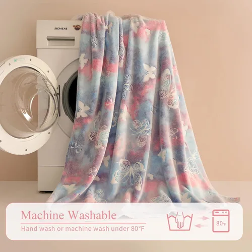 Miniatura 7 de Manta que brilla en la oscuridad, regalos de mariposa para niñas, manta suave de 3, 4, 5, 6, 7, 8, 9, 10 años, juguetes para niñas de 6 a 8 años