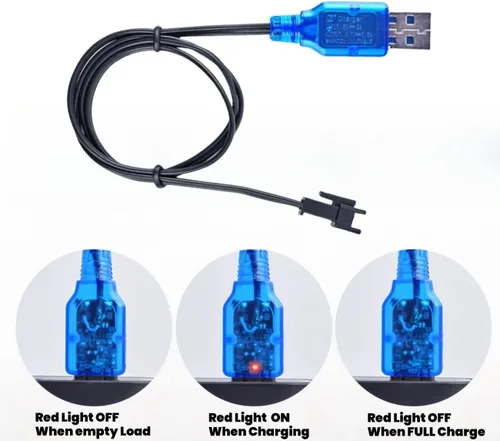 Miniatura 7 de Paquete de 2 baterías recargables de iones de litio de 3.7 V 600 mAh con cable de carga USB para doble cara giratoria volteando monstruo anfibio E35
