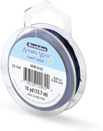 Miniatura 37 de Artistic Wire, alambre para manualidades de calibre 22 bañado en plata, resistente a las manchas, color cobre, blanco, 9,1 m