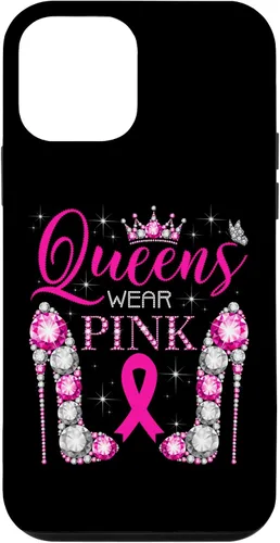 Miniatura 16 de iPhone 12 Pro Max Queens Wear Rosa Concientización del Cáncer de Mama Estuche con Cinta Rosa
