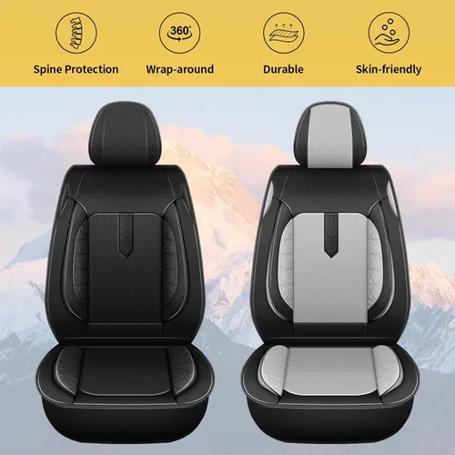 Miniatura 7 de AOMSAZTO Fundas de asiento de automóvil para Mazda CX-5 2013-2026, juego completo de fundas de asiento de automóvil de cuero, protector de asiento