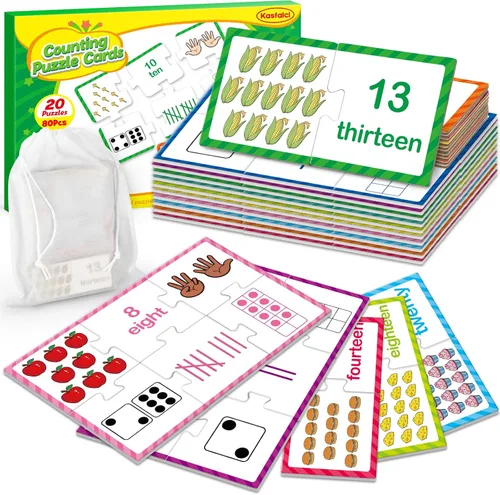 Miniatura 8 de Kasfalci Tarjetas flash de rompecabezas del alfabeto, 78 tarjetas ABC para niños, juguetes de aprendizaje del alfabeto para niños pequeños, regalos