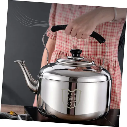 Miniatura 7 de Luxshiny Hervidor de té silbante de acero inoxidable, caldera de agua de 6 L, tetera de gran capacidad con mango antiquemaduras para el hogar