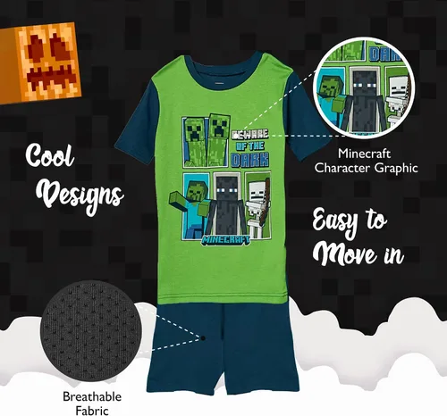 Miniatura 6 de Minecraft Boys' Big Snug Fit Cotton Pajamas
