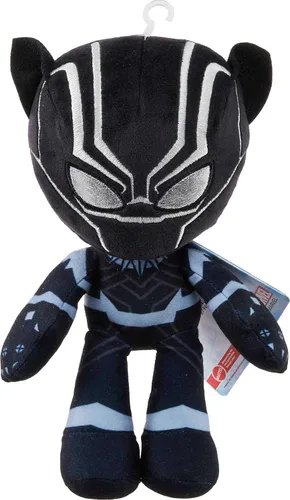 Miniatura 4 de Figura de personaje de peluche de Marvel, muñeca suave de superhéroe Black Panther de 8 pulgadas en telas divertidas al tacto, regalo coleccionable