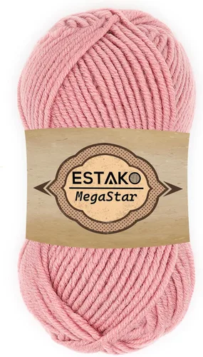 Miniatura 11 de Estako Megastar, 3.52 Oz (100g) de hilo de acrílico 75% y lana 25%, suave, peso grueso voluminoso #5 para crochet y tejer 120 yardas (110m)
