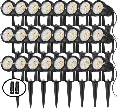 Miniatura 8 de REEGOLD Luces de paisaje de bajo voltaje para exteriores: 7W 700LM Iluminación LED de paisaje con conectores para árbol jardín patio camino Focos