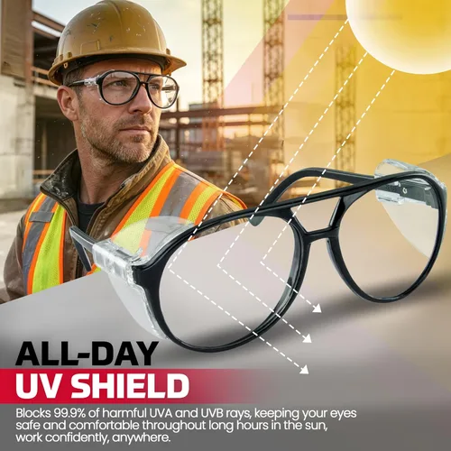Miniatura 6 de SAS Safety Gafas de seguridad Lentes de policarbonato resistentes a impactos, lentes protectoras transparentes Protección UV ANSI Z87.1