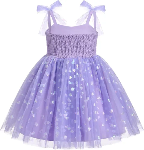 Miniatura 202 de IMEKIS Vestido de princesa de cumpleaños para niña pequeña, confeti brillante, bohemio, arco iris, pastel, sesión de fotos, traje para 1-6T