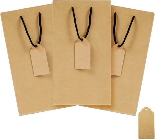 Bolsa de regalo de vino para 2 botellas, 7.15 x 4 x 13 pulgadas, 24 bolsas de regalo para botellas de vino dobles