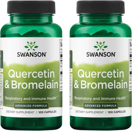Swanson La quercetina y la bromelina promueven la salud respiratoria, ayudan al sistema inmunológico estacional para apoyar la salud y los niveles