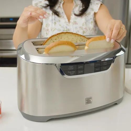 Miniatura 2 de Kenmore Tostador de 4 rebanadas - Ranura extra ancha de mostrador, función de descongelación, Grille-Pain, 9 ajustes de tostado, bandeja de migas