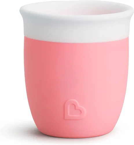 Munchkin Taza de entrenamiento para sorber, taza pequeña de silicona abierta para bebés y niños pequeños de 4 meses de edad en adelante, 2 onzas,