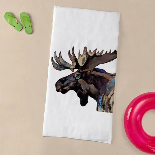 Miniatura 3 de CafePress Alce de 30 x 60 pulgadas, parte trasera de algodón absorbente, playa suave, toalla de piscina