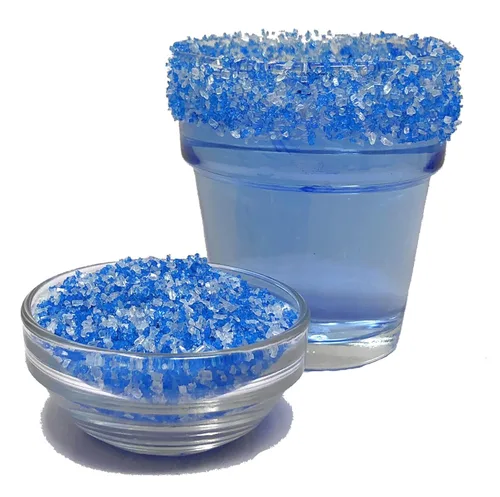 Miniatura 42 de Snowy River Azúcar de cóctel azul real, certificado Kosher de color natural azul real (8 onzas, cristal mediano)
