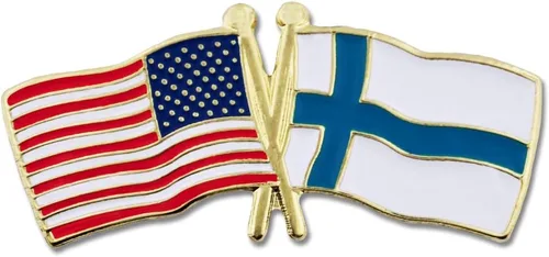 Miniatura 67 de PinMart Pin de solapa esmaltado con bandera de la amistad cruzada de Estados Unidos y el mundo