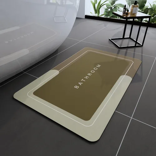 Miniatura 33 de Tapete de baño, tapetes de baño súper absorbentes, antideslizantes, de secado rápido, tapetes de goma fina para piso de baño que caben debajo