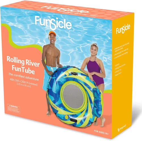Miniatura 3 de Funsicle FunTube inflable de 48 x 20 pulgadas con 2 portavasos