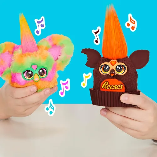 Miniatura 6 de FURBY Furblets REESE'S - Taza de mantequilla de maní pequeña de felpa electrónica de 3 pulgadas, juguetes de caramelo para niños de 6 años