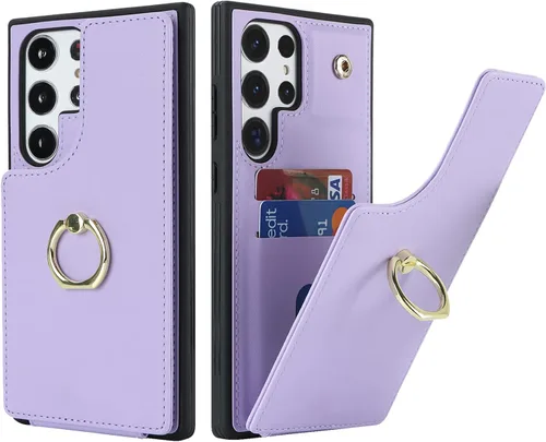 Miniatura 32 de Lipvina Funda para Samsung Galaxy A03s con tarjetero, Galaxy A03s Funda tipo cartera para mujer, tarjetero de crédito, soporte de anillo, fundas