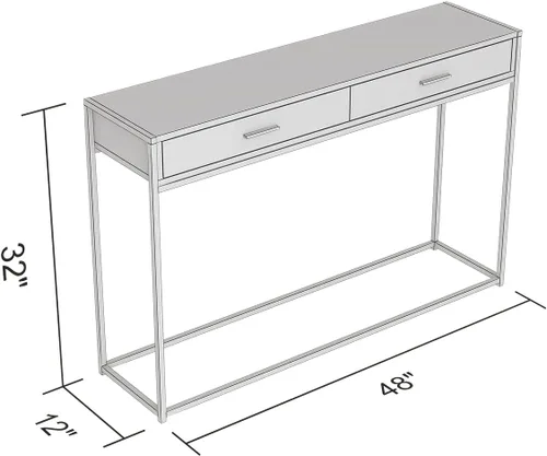 Miniatura 3 de Safdie & Co. Mesa de consola, madera recuperada marrón