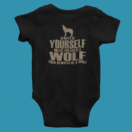 Miniatura 5 de Siempre be yourself Wolf suave bebé una pieza Color Negro