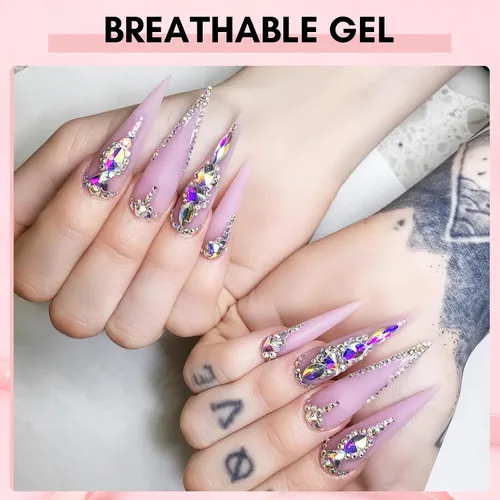 Miniatura 8 de Makartt Pegamento de diamantes de imitación para uñas, pegamento de uñas de gel súper fuerte para diamantes de imitación, dijes y gemas de diseño