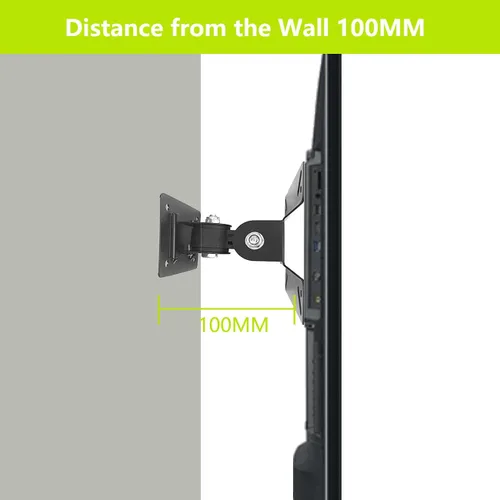 Miniatura 4 de Soporte de pared para monitor de TV con inclinación y extensión para la mayoría de pantallas LED LCD OLED de 14 a 27 pulgadas, compatible con 75 100