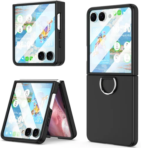 Miniatura 22 de Para Samsung Galaxy Z Flip 4 Funda Con Anillo Cubierta Protectora A Prueba De Golpes Flip Z 4 Funda Del Teléfono Para Galaxy Z Flip 4 5G 2022 - Negro