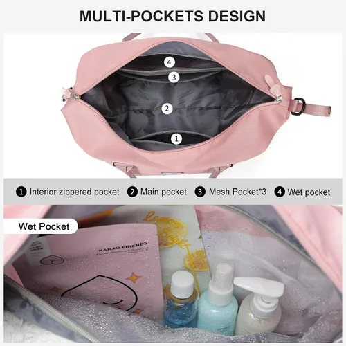 Miniatura 4 de Sport Travel Duffle Bag Large Gym Tote Bag for Women, Weekender Bag Carry on Bag for Airplane, Ladies Beach Bag Overnight Bag Waterproof Bag Luggage