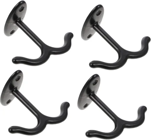 CHILDWEET Gancho de doble punta de aleación de zinc para sombreros, llaves, bolsas, fuerte capacidad de carga, fácil de instalar, ideal para baño,
