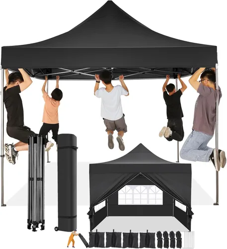 Miniatura 21 de COBIZI Carpa Toldo Emergente de 10x10 pies, Toldo de 10x10 con 4 Paredes Laterales Impermeable de Servicio Pesado Carpa Comercial para Fiestas