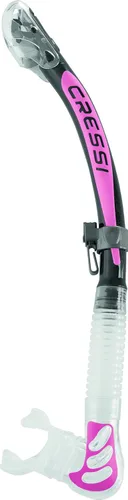 Cressi Snorkel seco plegable para adultos para buceo, esnórquel | Alpha Ultra Dry Hecho en Italia Negro/Rosa