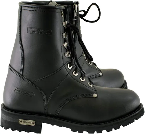 Miniatura 2 de Xelement 1446 Men's 'Vigilant' Black Leather Logger Boots with Inside Zipper
