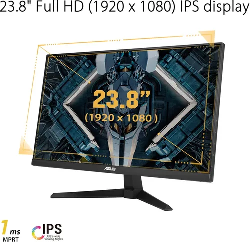 Miniatura 3 de ASUS TUF Gaming Monitor 1080P de 24" (VG249Q1A) - Full HD, IPS, 165Hz (soporta 144 Hz), 1 ms, desenfoque de movimiento extremadamente bajo, altavoz