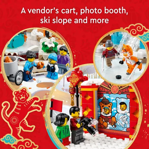 Miniatura 3 de LEGO Kit de construcción del Festival de Hielo Lunar New Year 80109; juguete de regalo para niños de 8 años en adelante; juego de construcción