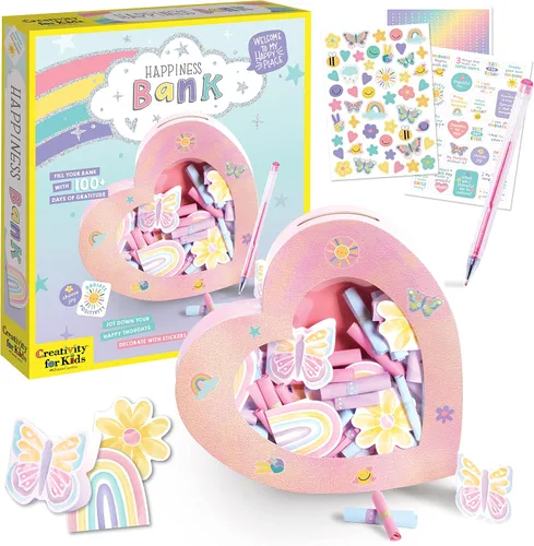 Creativity for Kids Happiness Bank - Kits de manualidades para niñas y niños, juguetes para niños, manualidades de atención plena para niños de 7 a