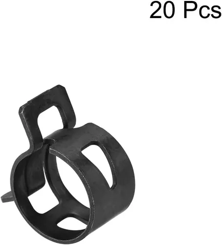 Miniatura 2 de uxcell Abrazadera de banda de acero de 0.630 in de diámetro interior, ajuste de manguera de 0.650-0.677 in de diámetro exterior tipo banda