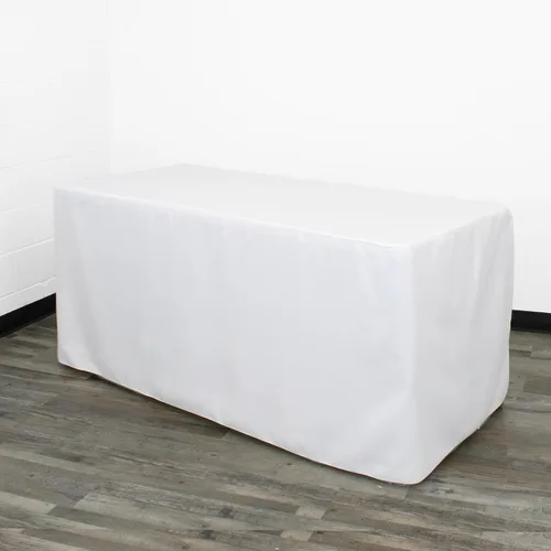 Miniatura 10 de YOUR CHAIR COVERS Mantel ajustable color marrón chocolate – Mantel rectangular de poliéster ajustable de 6 pies, mesa de buffet para interiores