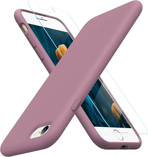 Miniatura 85 de Miracase Funda diseñada para iPhone 13, con protector de pantalla de vidrio templado, forro de microfibra suave antiarañazos, funda de goma