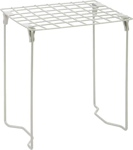 Honey-Can-Do Estante apilable de alambre de acero, organizador de almacenamiento de metal plateado, inserto de casillero de escuela y gimnasio Plata