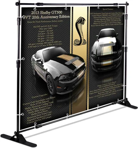 Miniatura 8 de AkTop Kit de Soporte de Banner Telón de Fondo Resistente de 8x8 pies, Escalón de Fotografía Ajustable y Soporte de Repetición para Fiestas, Fondo