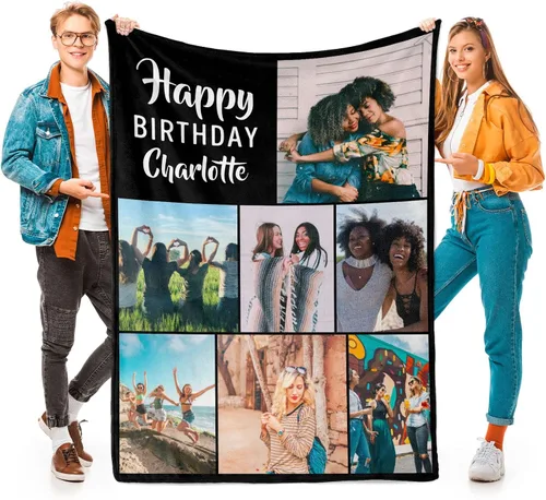 Miniatura 14 de Printwoo Mantas personalizadas con foto, mantas de fotos personalizadas con mi propia foto, mantas personalizadas con imagen, regalos personalizados