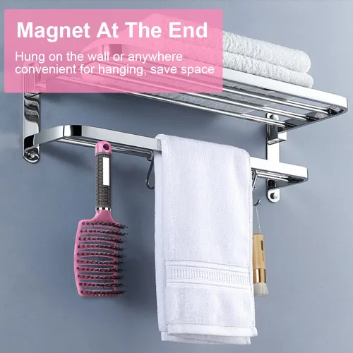 Miniatura 4 de URAQT Cepillo de pelo, amplio y curvado para mujeres y hombres, cepillo desenredante con cerdas de jabalí para enredos y nudos, cepillo de pelo
