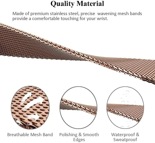 Miniatura 3 de Correa de metal para Samsung Galaxy Fit 2 Correa de reloj de repuesto (oro rosa Mian)