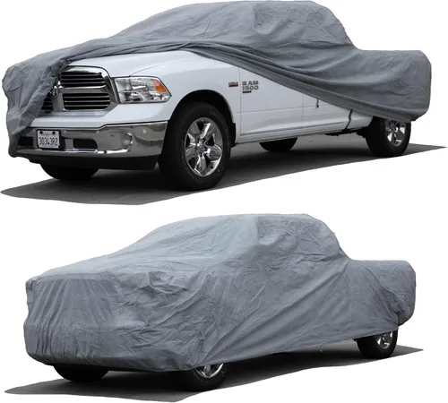 Funda para auto compatible con Dodge RAM 1500 Crew CAB 2016-2025 de 6.5 pies para cama XTREMECOVERPRO Diamond Series gris