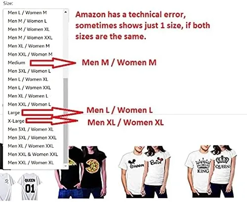 Miniatura 5 de Juego de camisetas a juego para parejas casadas, regalo de boda para marido y esposa, para festejar aniversarios y recién casados.