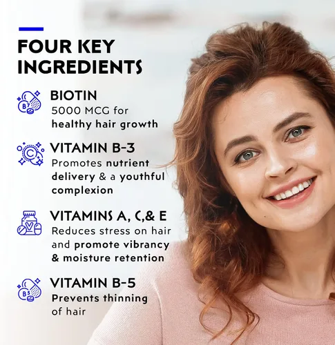 Miniatura 3 de Elon Matrix 5000 - Multivitamínico completo, vitaminas para el crecimiento de la piel, el cabello y las uñas, vitaminas saludables