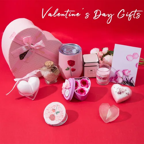 Miniatura 2 de Honxicur Regalo para madre y mujer, regalos de cumpleaños para novia, ideas únicas, caja de cesta de regalo con diseño de rosa con texto en inglés